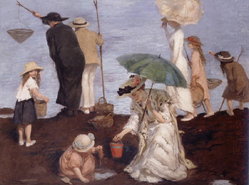 Shrimp fishers at Saint-Georges, Rupert Bunny